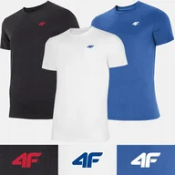 Koszulki męskie - Koszulka Męska 4f Zestaw 3 Szt. Tz09 T-shirt Bawełniany Na Co Dzień L - miniaturka - grafika 1