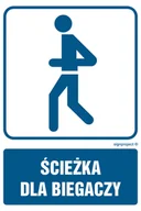 Systemy ekspozycyjne i znaki informacyjne - RD011 ŚCIEŻKA DLA BIEGACZY, FN - FOLIA SAMOPRZYLEPNA; (250X375MM) - miniaturka - grafika 1