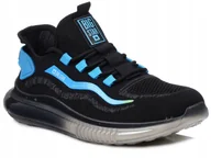 Buty sportowe męskie - Buty męskie sportowe Big Star NN174450 tekstylne czarne sznurowane 42 - miniaturka - grafika 1