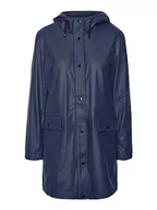 Kurtki damskie - VERO MODA Kurtka damska VMASTA 3/4 TEDDY COATED COATED NOOS, granatowy blezer, XL - miniaturka - grafika 1