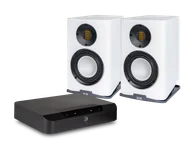 Zestawy stereo - Bluesound POWERNODE EDGE (czarny) + Carina BS243.4 (biały) - miniaturka - grafika 1