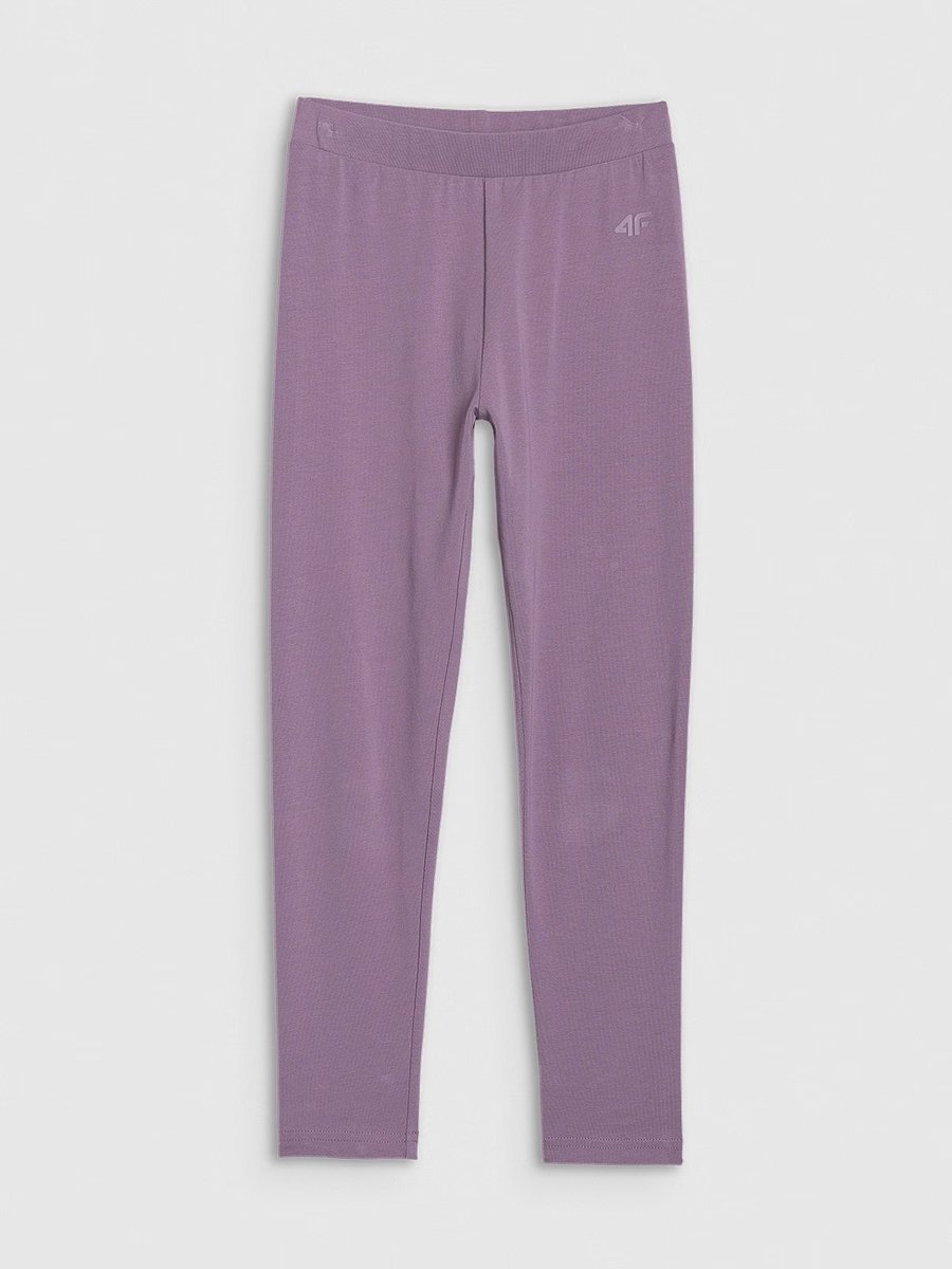 4F DZIEWCZĘCE LEGGINSY F220 CIEMNY FIOLET 164