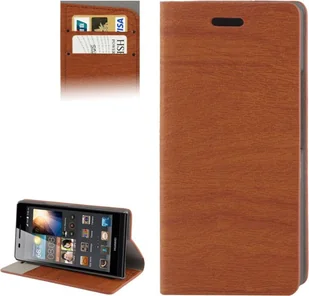 Designerskie etui na telefon Huawei Ascend P6 brązowe - Etui i futerały do telefonów - miniaturka - grafika 1