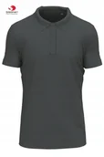 Koszulki męskie - Koszulka POLO Męska Polówka Elastic BAWEŁNA JAKOŚĆ STEDMAN 9640 SZARA 3XL - miniaturka - grafika 1