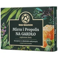Suplementy naturalne - Herbalmedicus Mirra i propolis na gardło pastylki do ssania 12 sztuk - miniaturka - grafika 1