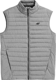 4f 4F Men's Vest H4Z21-KUMP001-27M szary M - Kamizelki męskie - miniaturka - grafika 1