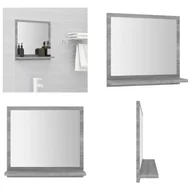 Lustra - vidaXL Lustro łazienkowe szare Sonoma 40x10,5x37 cm Materiał drewnopochodny - Lustro - Lustro łazienkowe - Lustro łazienkowe - Lustro ścienne - miniaturka - grafika 1