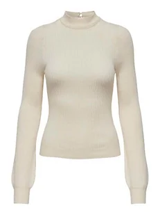 ONLY Sweter w kolorze beżowym - Swetry damskie - miniaturka - grafika 1