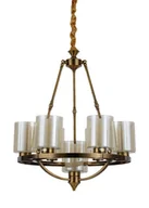 Lampy sufitowe - Lumina Deco Lampa Wisząca Loft Mosiężna Santini W7 - miniaturka - grafika 1