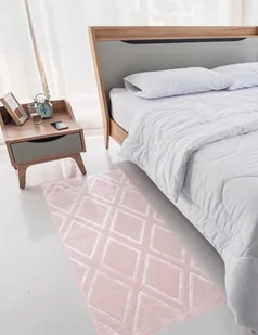 Dywan Prince geometryczny różowy 70 x 140 cm - Dywany - miniaturka - grafika 1