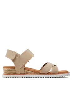 Skechers Sandały Desert Kiss-Secret Picnic 33386/NAT Beżowy - Sandały damskie - miniaturka - grafika 1