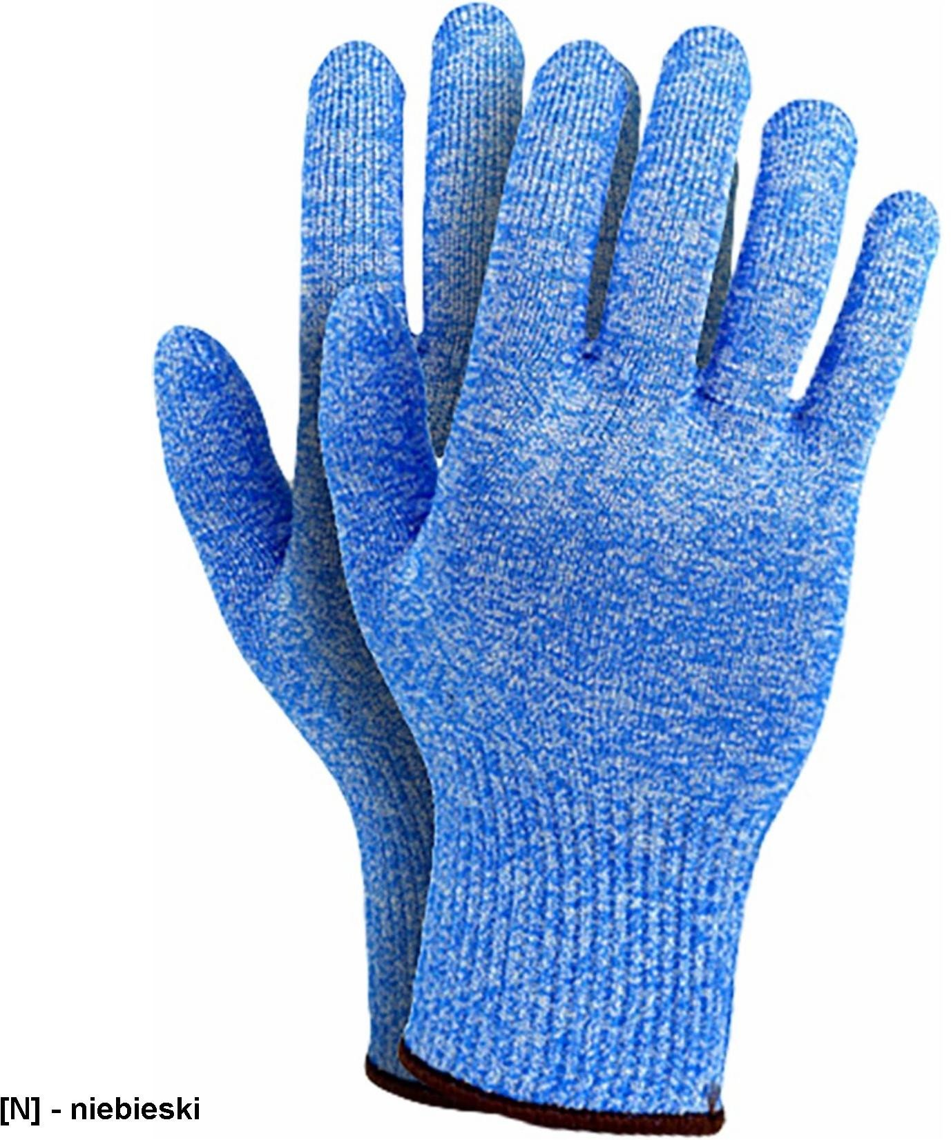 RJ-FOOD - Rękawice ochronne dziane z włókna rdzeniowego zakończone ściągaczem bezszwowe bardzo dobra zręczność i wysoki komfort użytkowani 9