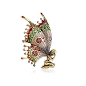 Broszki - Broszka Ozdobna Kryształowa Elf Bz109 - miniaturka - grafika 1