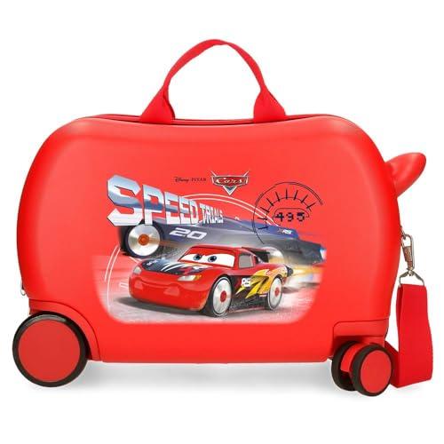 Joumma Disney Cars Speed Trials walizka dziecięca czerwona 45 x 31 x 20 cm twardy ABS 24,6 l 1,8 kg 4 koła bagaż podręczny, Czerwone, walizka dziecięca