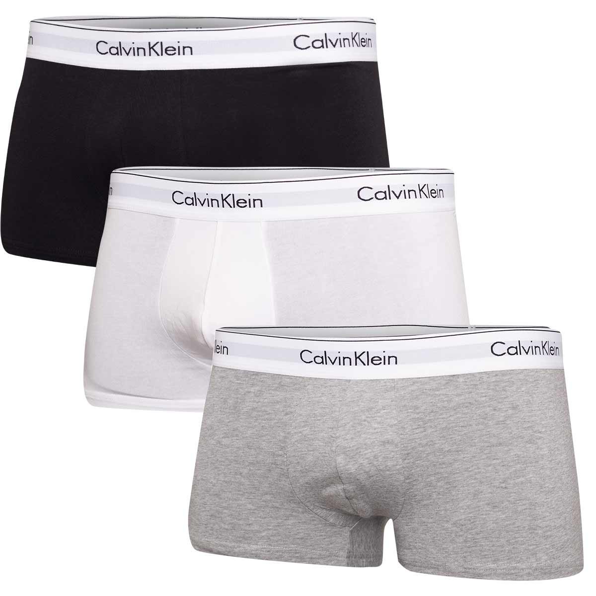 Calvin Klein Bokserki Męskie Trunk 3Pk Czarne/Szare/Białe 000Nb2380A Mp1 L