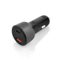 Ładowarki samochodowe - Ładowarka samochodowa VIDVIE CC521C 1xUSB + 1xType C USB 27W + Type-C 45 W szary - miniaturka - grafika 1