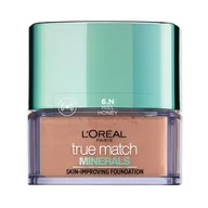 Podkłady do twarzy - Loreal Paris Paris True Match Minerals podkład w pudrze odcień 6.N Honey 10 g - miniaturka - grafika 1