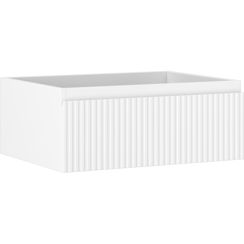 Mexen Rivel szafka łazienkowa podumywalkowa 60 cm, 1 szuflada, ryflowana , biała mat - 91A20-06023-1-BF01