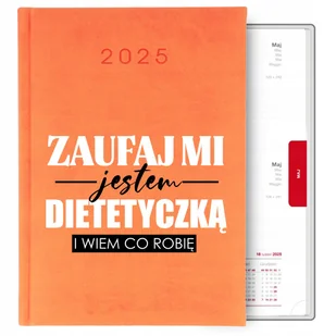 Kalendarz Pomarańczowy Terminarz Dzienny A5 2025 Prezent Dla Dietetyczki Wz - Kalendarze - miniaturka - grafika 1