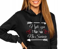 Bluzy damskie - Bluza Damska Z Kapturem Dzień Mamy Kobiet Xxl Y4 - miniaturka - grafika 1