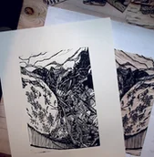 Obrazy i zdjęcia - Linoryt Transilvania - miniaturka - grafika 1