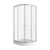 Luka Kabina prysznicowa z brodzikiem półokrągła 90 cm chrom