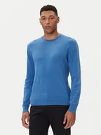 Swetry męskie - Calvin Klein Sweter LV040BM343 Niebieski Regular Fit - miniaturka - grafika 1