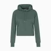 Bluzy damskie - Bluza damska FILA Rheine Cropped Hoody dark forest - miniaturka - grafika 1