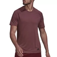 Koszulki sportowe męskie - Koszulka adidas Yoga Training HC2642 - bordowa - Adidas - miniaturka - grafika 1