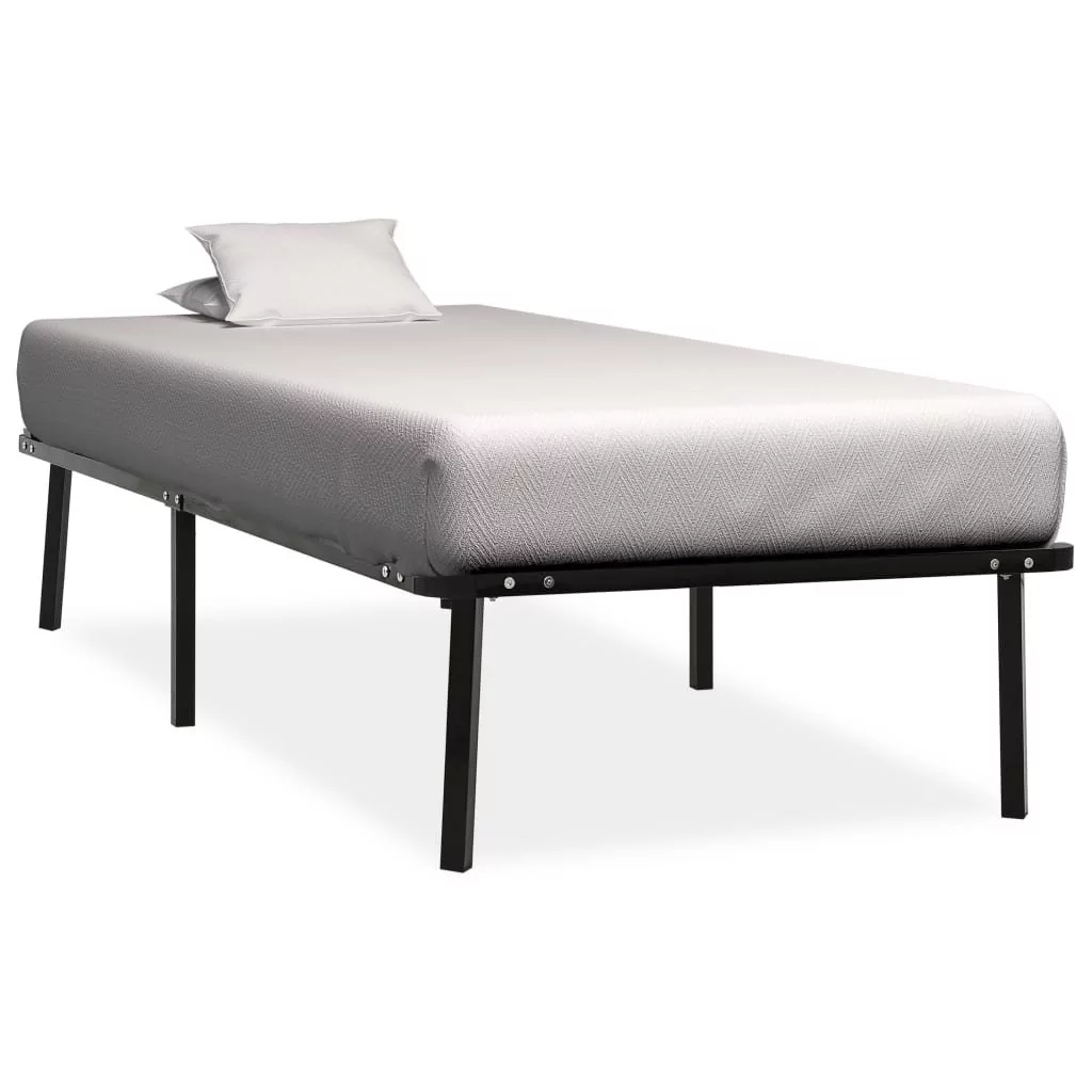 Vida Rama łóżka czarna metalowa 90 x 200 cm V-284678