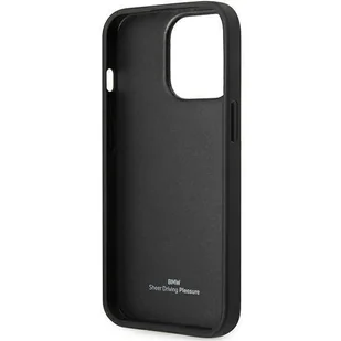 Etui BMW BMHCP14L22RBDK iPhone 14 Pro 6,1" czarny/black hardcase Leather Blue Dots - Etui i futerały do telefonów - miniaturka - grafika 7