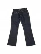 Spodnie damskie - Granatowe spodnie Jeansy damskie GLURS 29 - miniaturka - grafika 1