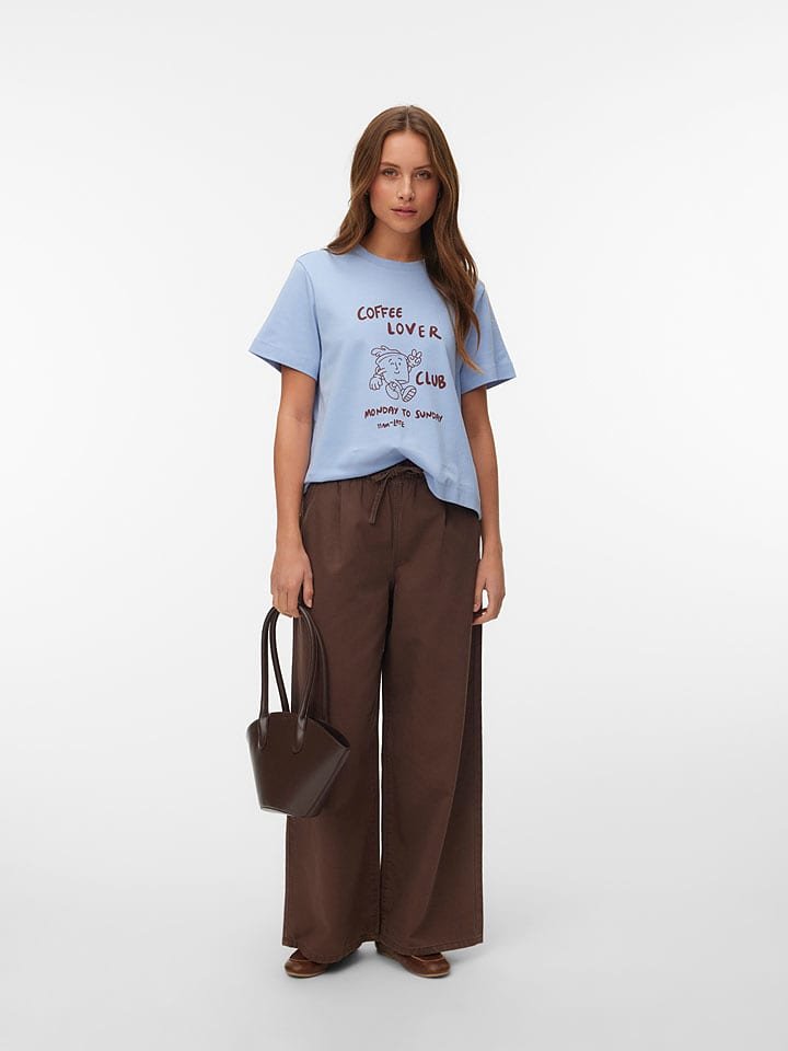 Vero Moda Koszulka w kolorze błękitno-bordowym