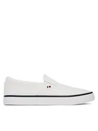 Trampki męskie - Tommy Hilfiger Tenisówki Th Hi Vulc Core Low Ii Slipon FM0FM05514 Biały - miniaturka - grafika 1
