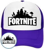 Czapki i chusty sportowe męskie - Czapka z Daszkiem Fortnite Niebieska z Nadrukiem Na Lato Siatka Bejsbolówka - miniaturka - grafika 1