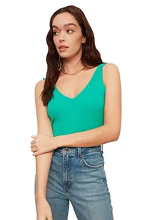 Trendyol Women's zielona zawieszka bluzka z dzianiny Blouse, zielona, mała - Bluzki damskie - miniaturka - grafika 1