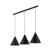 Lampy sufitowe - CONO BLACK LAMPA WISZĄCA 3 L LISTWA - miniaturka - grafika 1