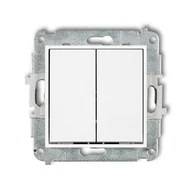Wyłączniki światła i elektryczne - Wyłącznik podwójny Karlik MINI - biały - miniaturka - grafika 1
