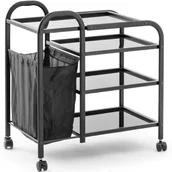 Pozostałe akcesoria kosmetyczne - physa Pomocnik kosmetyczny z torbą na pranie 5 l - szklane półki - czarny PHYSA CT-20 - miniaturka - grafika 1