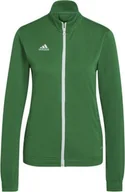 Bluzy damskie - Adidas Bluza damska adidas Entrada 22 Track Jacket zielona HI2136 S - miniaturka - grafika 1
