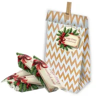 Cukierki - KRÓWKI reklamowe z logo w torebkach KRAFT białe 50 kompletów - miniaturka - grafika 1