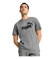 Koszulki męskie - Puma Koszulka Męska T-shirt Ess No. 1 Logo Tee Szara R.s - miniaturka - grafika 1