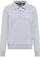 Bluzy męskie - DreiMaster Bluza męska 35624011, jasnoszary melanż, XXL - miniaturka - grafika 1