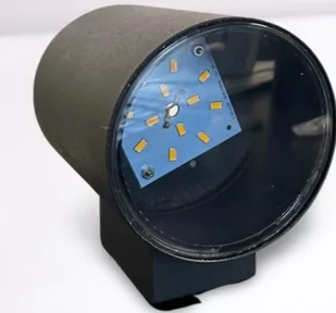 Lampa elewacyjna solarna LED LAMPADA kinkiet tuba czarna IP44 Volteno - Lampy ogrodowe - miniaturka - grafika 2