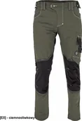 Odzież robocza - CERVA NEURUM CLASSIC spodnie - męskie spodnie robocze, 6 kieszeni, elastyczny materiał Trifibetex, odblaski - ciemnooliwkowy 48 - miniaturka - grafika 1