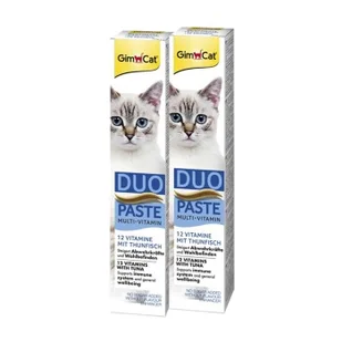 GimCat DUO Pasta Multiwitaminowa 12 Witamin+Ser Tuńczyk i 12 witamin 2x50 g - Przysmaki dla psów - miniaturka - grafika 1