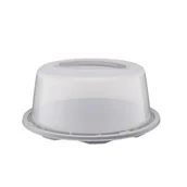 Pojemniki kuchenne - Pojemnik okrągły na ciasto Kalinka śr. 35 cm taupe - miniaturka - grafika 1