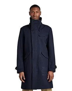 G-STAR RAW Męska kurtka Long Wool Coat, Wielokolorowy (Sartho Blue Htr D20638-b965-6370), M - Kurtki męskie - miniaturka - grafika 1