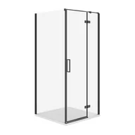 Kabiny prysznicowe - Kabina Prysznicowa Cersanit Jota 80X80X195 kwadratowa prawa transparentny brodzik Tako Slim 4 cm Biały  S601-174 - miniaturka - grafika 1