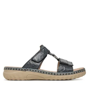 Klapki Rieker 60428-14 Niebieski - Klapki i japonki damskie - miniaturka - grafika 1